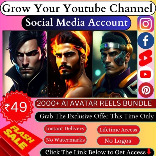 Avatars 2000+ A.I Reels Bundle Reach in every reel is 1M to 10M views.
