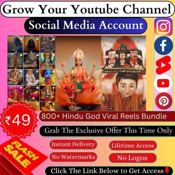 800+ Hindu God Viral Reels Bundle Reach in every reel is 1M to 10M views.