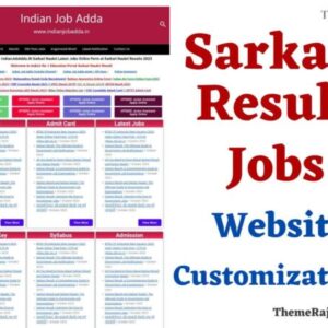 Sarkari Result Jaisi Website Customization Indian Job Adda SarkariResult Website Banaye